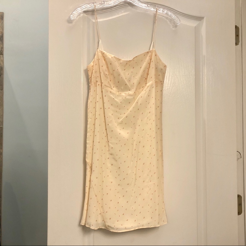 Silk floral mini dress